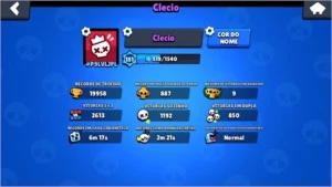 VENDO CONTA BRAWL STARS 19K900 TROFEUS 33/35 PERSONAGENS