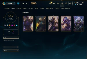 Ouro 2 com TODOS os Champs e 357 Skins ( Nivel 1019 ) - League of Legends LOL
