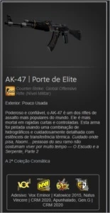 VENDO SKIN CS GO COM ADESIVOS SUPER RARO - Counter Strike