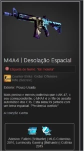 VENDO SKIN CS GO COM ADESIVOS SUPER RARO - Counter Strike