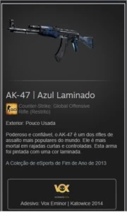 VENDO SKIN CS GO COM ADESIVOS SUPER RARO - Counter Strike