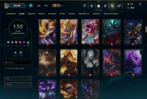 Unranked com 125 Champs e 130 Skins ( SUP / MID / JG ) - League of Legends LOL