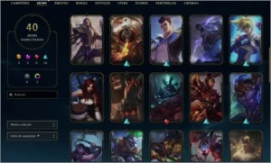 Vendo Plat IV 65 campeões 40 skins - League of Legends LOL
