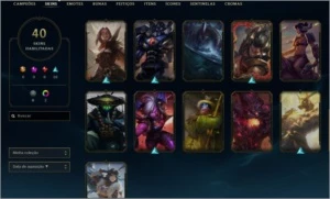 Vendo Plat IV 65 campeões 40 skins - League of Legends LOL