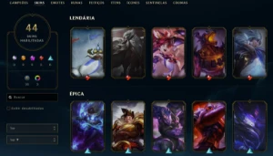 Conta League of Legends Full Acesso - 117 Champs e 44 Skins LOL