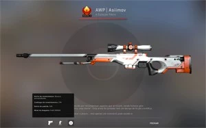 AWP ASIIMOV VETERANA DE GUERRA (0.461330...) - Counter Strike CS