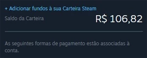 Saldo Steam 105 Reais