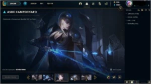 CONTA MONO KAT PLATINA IV COM 2 SKINS RARAS E 1 MITICA - League of Legends LOL