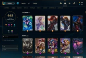 Conta Lol Plat IV, 465 skins - League of Legends