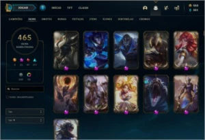 Conta Lol Plat IV, 465 skins - League of Legends