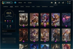 Conta Lol Plat IV, 465 skins - League of Legends