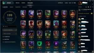 CONTA LOL DIAMANTE 5 FLEX 60 CHAMPS/ ESPÓLIOS + ESSÊNCIA - League of Legends