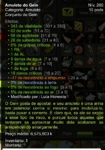 Set de sorte lvl 200 Full pvp server Blair, Dofus touch