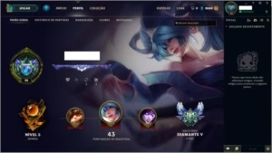 Conta diamante 5, varias skins - League of Legends LOL