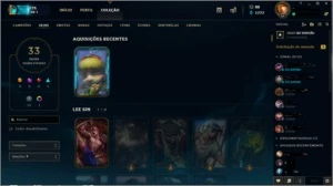 CONTA LOL BORDA OURO / +80 CHAMPS / SKINS VITORIOSAS - League of Legends