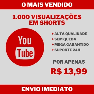 1.000 Visualizações no Shorts do Youtube - Social Media