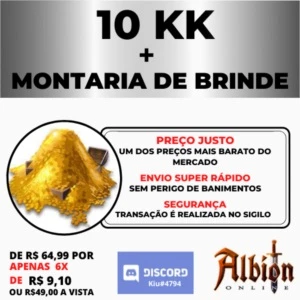 10kk PRATA NO ALBION 100% SEGURO!!! (10kk + Brinde) - Albion Online