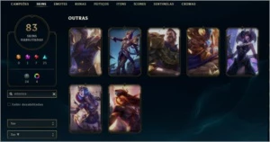 Conta diamante, todas skins vitoriosas a partir da s3 - League of Legends LOL