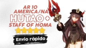 CONTA GENSHIN IMPACT COM HUTAO+STAFF OF HOMA AR 10 ⭐✨
