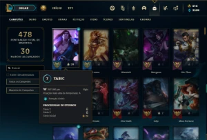 Conta bronze 2 com TODOS os champs  e 153 Skins + 3 Ultimate - League of Legends LOL