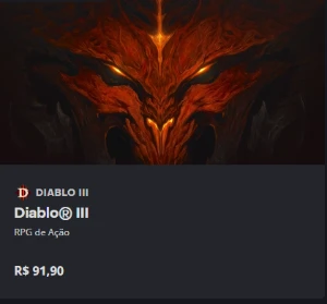 Conta Diablo 4 + Diablo III: Reaper of Souls - Blizzard