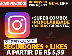 [Combo] Seguidores + Curtidas a partir de R$5,99 | 24h On - Redes Sociais
