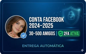 Conta Facebook 2024/2025 com 30>500 Amigos | 2FA Ativa