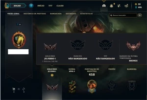Conta Ferro 1 com 143 Champs e 135 Skins + 3 Miticas - League of Legends LOL