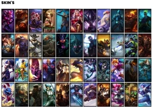 Conta Ferro 1 com 143 Champs e 135 Skins + 3 Miticas - League of Legends LOL
