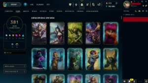 Conta League Of Legends - Esmeralda 4 - 381 SKINS LOL