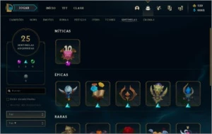 Conta de lol com skins vitoriosas desde a season 2. - League of Legends