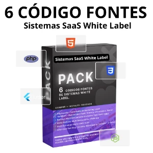 6 Sistemas Saas White Label - Código Fonte - Softwares e Licenças