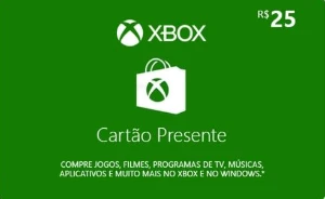 Gift Card Xbox: 25 Reais - Código Digital - Gift Cards