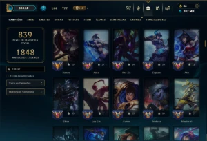 Platina 4 com TODOS os Champs e 163 Skins ( ADC / SUP / JG ) - League of Legends LOL