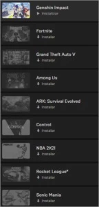 Conta Epic games com GTA V, NBA 2021, Control, Among US, ARk