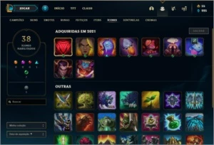 Conta platina 3 barata com 39 champs e 11 skins - League of Legends LOL