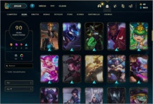 Conta prata 4 com 90 skins e 111 champs - League of Legends LOL