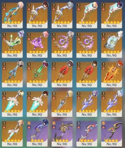38x 5-Star + Lumine + Signature 5-Star | 45x Weapons 5-Star - Genshin Impact