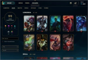 Conta diamante 5 - League of Legends LOL