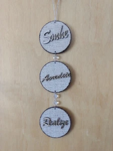 Pingente Sonhe, Acredite e Realize - Artesanato e Personalizados