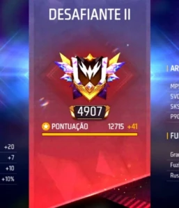 Upo patente no free fire até mestre