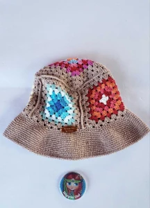 Chapéu Bucket Hat em Crochê - Artesanato e Personalizados