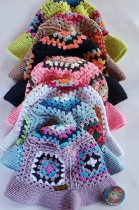 Chapéu Bucket Hat em Crochê - Artesanato e Personalizados