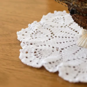 Kit toalhinha tulipa branca em crochê - Artesanato e Personalizados