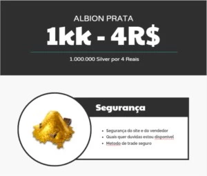 Prata albion metodo seguro e rapido 4 reais = 1m - Albion Online