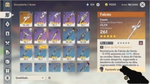 Acc ar20 com qiqi , zhongli e falcao - Genshin Impact