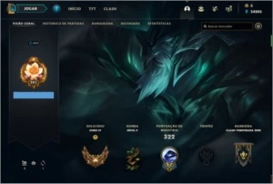 Conta com 165 skins, prestigios e muito mais - League of Legends LOL
