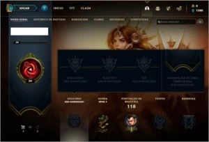 Conta unranked (Não foi upada por bot) - League of Legends LOL