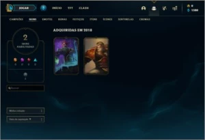 Conta unranked (Não foi upada por bot) - League of Legends LOL
