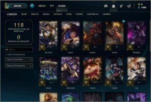 Conta unranked (Não foi upada por bot) - League of Legends LOL